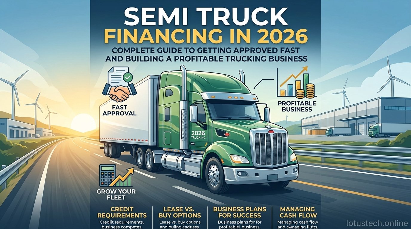 Semi Truck Financing in 2026 Complete Guide to Getting Approved Fast and Building a Profitable Trucking Business
